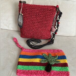 🔥NEW🔥 Bundle of 2 Crochet Cute Bright Colors Bags | Crossbody and Wristlet